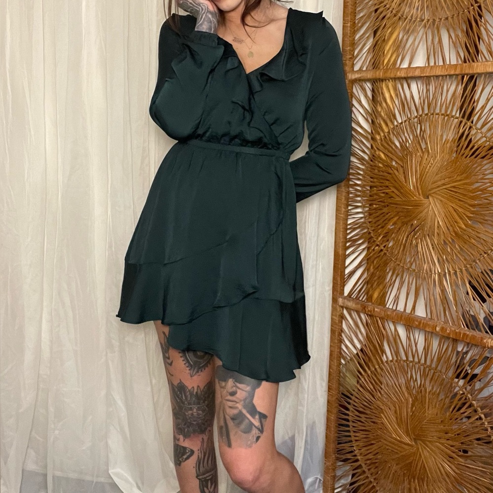Express Forrest Green Mini Dress